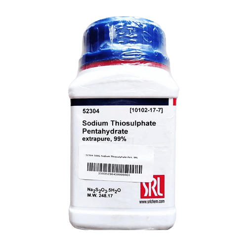 Sodium Thiosulphate Pentahydrate extrapure, 99%, 500Gm