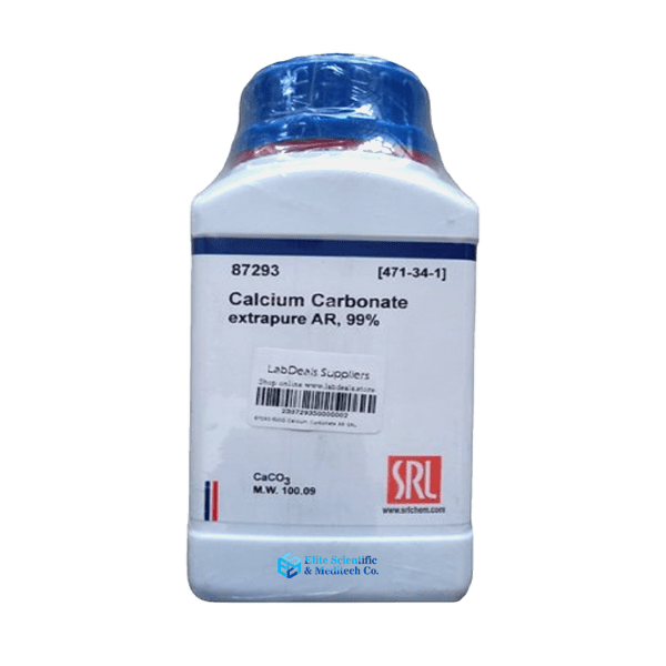 Calcium Carbonate Extrapure AR Grade, 99% 500Gm