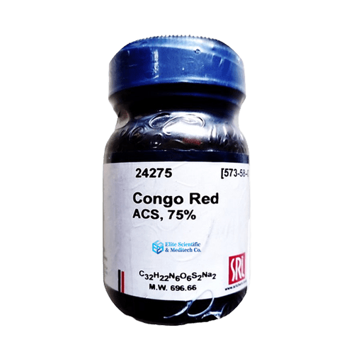 Congo Red (C32H22N6O6S2Na2), 75%, 25gm