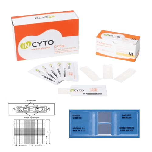 Disposable Hemocytometer, INCYTO C-Chip, EMSC, USA