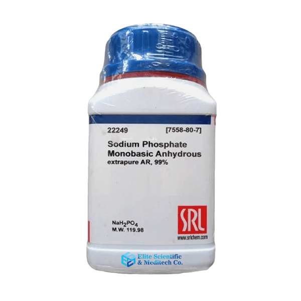 Sodium Phosphate Monobasic Anhydrous Extra pure AR (NaH2PO4), 99% 500Gm
