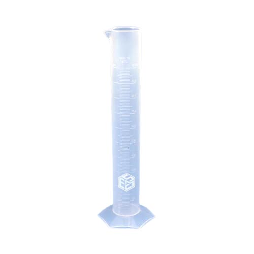 Hexagonal Plastic Measuring Cylinder 500 ml White color ESMC-Polylab