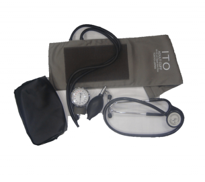 Blood pressure machine with stethoscope