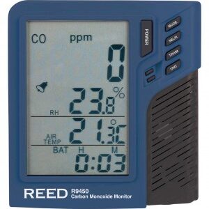 Carbon Monoxide Monitor with Temperature and Humidity, REED R9450