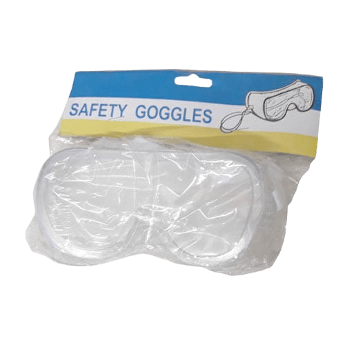 Safety goggles transparent color with rubber, ESMC, China