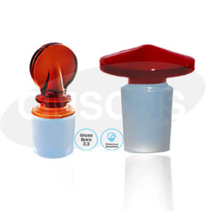 Stopper Interchangeable Ground Joint Amber Colour _ESMC, Germany
