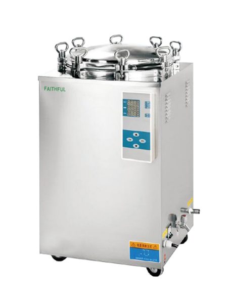 Vertical pressure stream sterilizer
