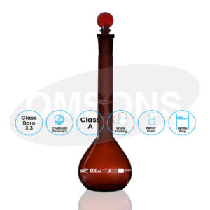 Volumetric Flask Amber Class-A DIN/ISO _ESMC, Germany